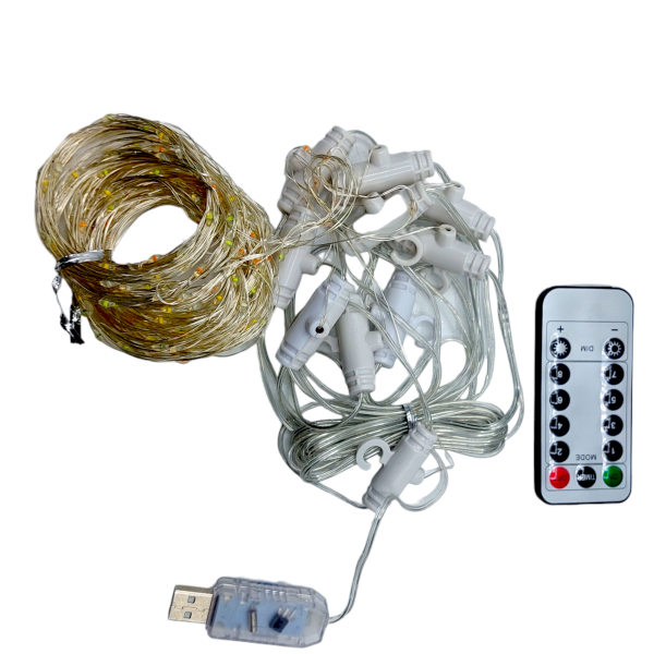 Коледни лампи с USB  и дистанционно
