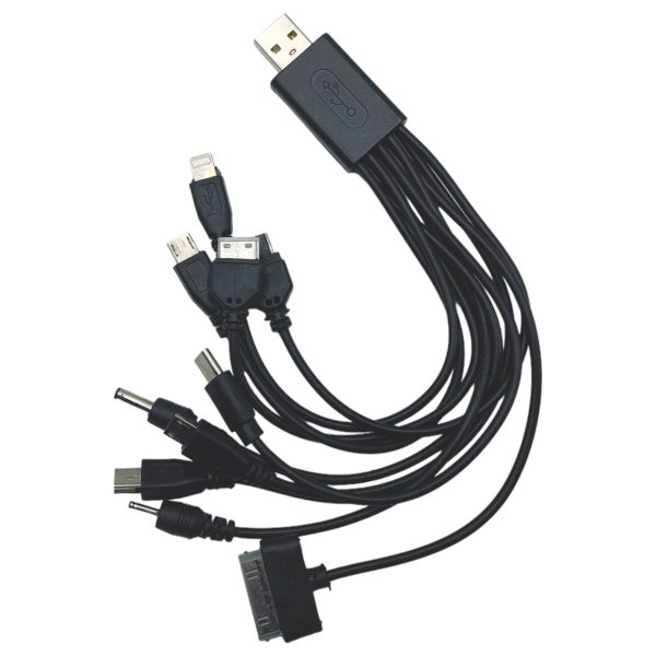 10 в 1 Мултифункционален USB кабел Телефон, USB зарядно, Кабел за зареждане