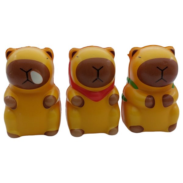 Анти-стрес играчка, Скуиши Капибара 9 х 5 х 5 см, 12 броя в стек