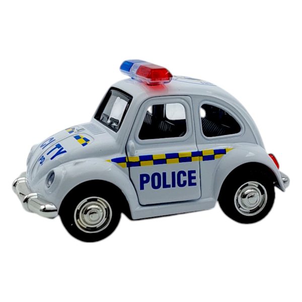 Метална кола, Police със звук светлини 10 х 5 х 4 см, Мащаб 1:38