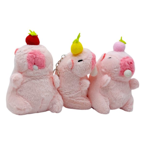 Плюшена играчка тип ключодържател Капибара, 12 х 8 см, 20 броя стек