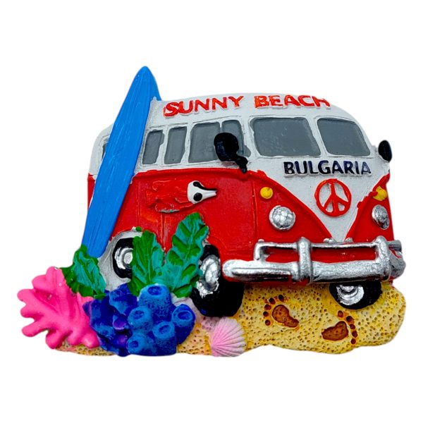 Сувенирен магнит Sunny Beach, 8 х 5 х 2 см, 12 броя в кутия