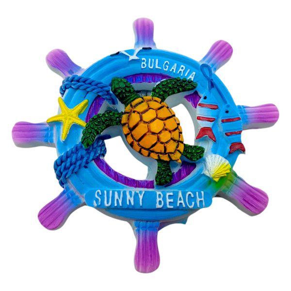 Сувенирен магнит Sunny Beach, 7 х 1 см, 12 броя в кутия