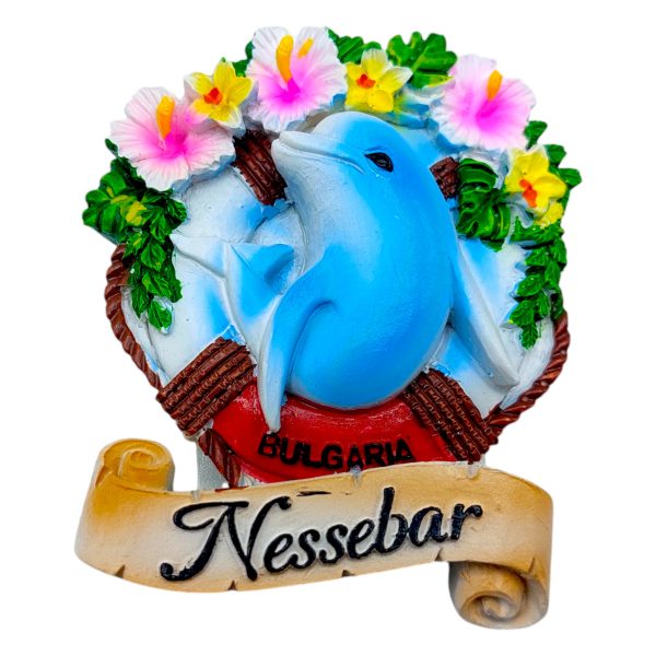 Сувенирен магнит Nessebar, 7 х 6 х 1 см, 12 броя в кутия