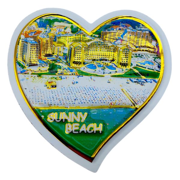 Сувенирен магнит Sunny Beach, 8 х 0.5 см, 12 броя в стек