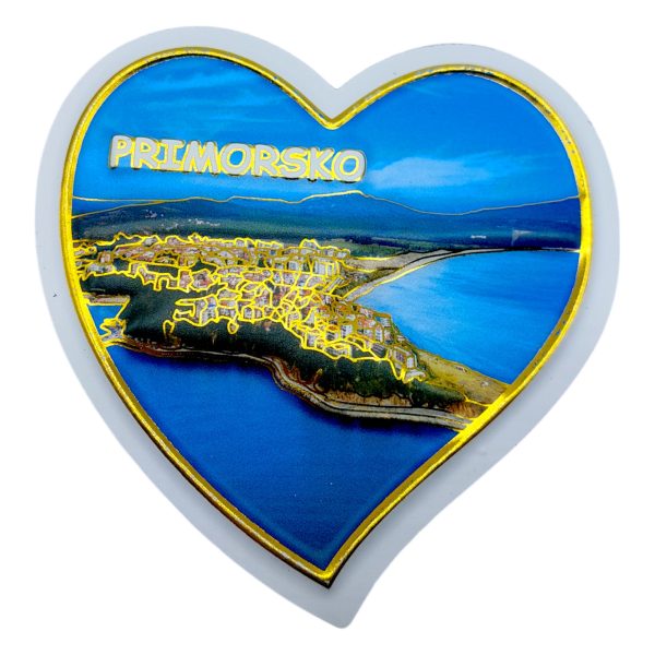 Сувенирен магнит Primorsko, 8 х 0.5 см, 12 броя в стек