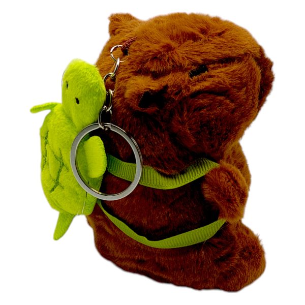 Плюшена играчка тип ключодържател Капибара, 10 х 7 х 7 см, 12 броя стек