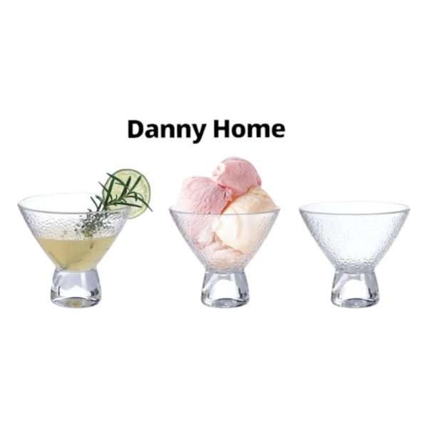 3 броя стъклени купи за сладолед Danny Home