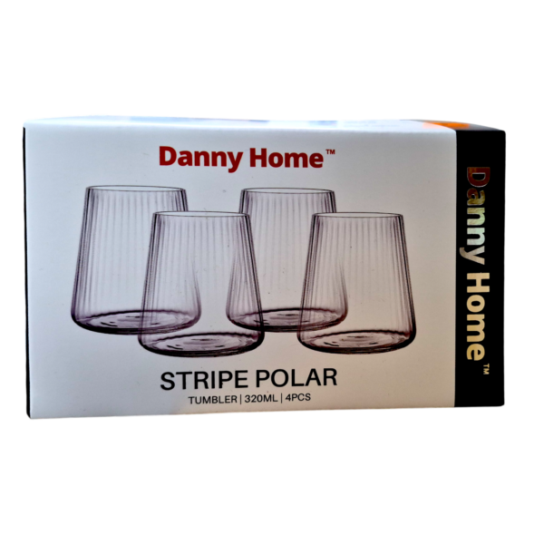 Стъклена чаша Danny Home, 4 броя в стек, 6 х 4 х 10 см