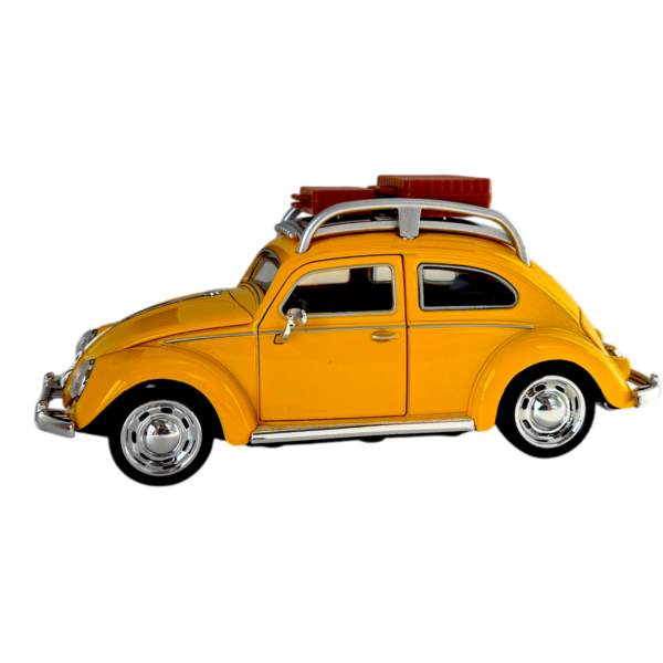 Метална кола със звук и светлини Volkswagen Beetle,  15 х 6 х 6 см Мащаб 1:32