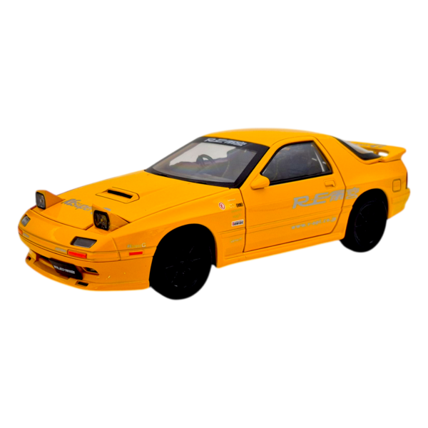 Метална кола със звук и светлини  Mazda RX-7.  Мащаб 1:24, 21 х 8 x 5 см