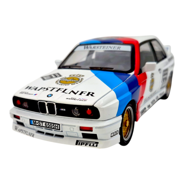 Метална кола със звук и светлини BMW M3 E30 DTM, 21 х 8 х 5 см, Мащаб 1:24
