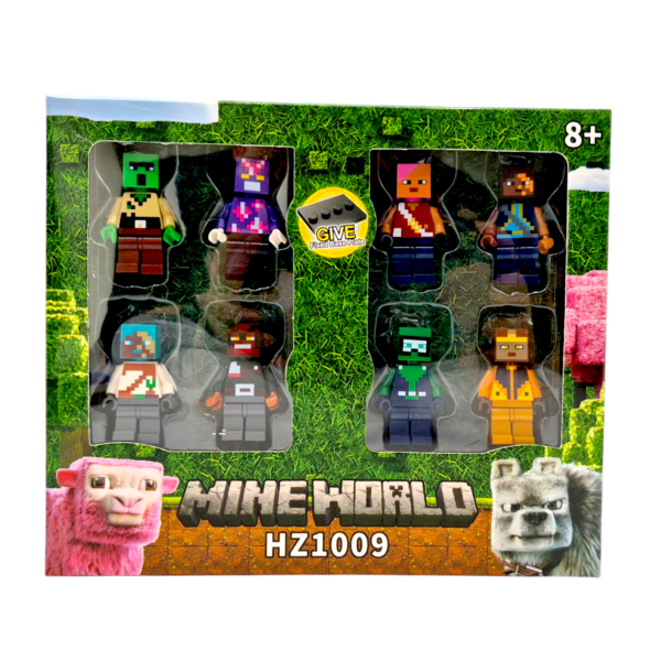 8 мини фигурки Minecraft (Майн крафт), 20 x 16 х 2 cm, размер опаковка