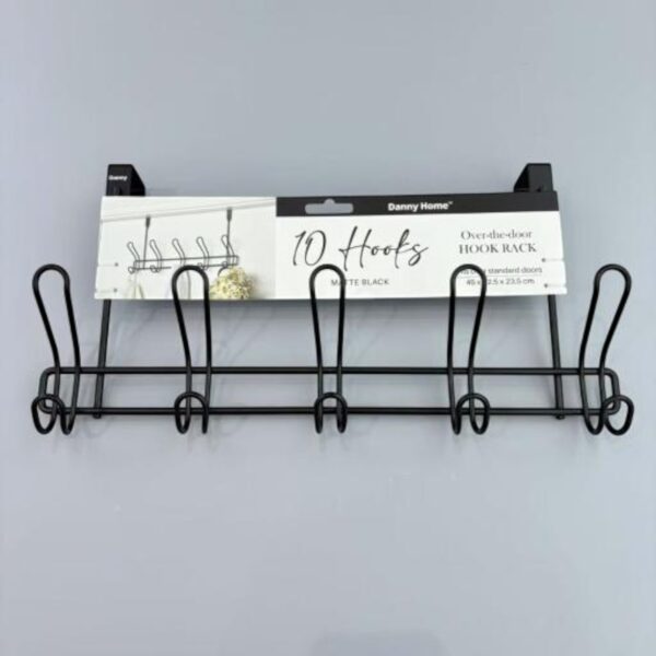 Mетална закачалка за врата с 5 куки Danny Home, 45 х 12.5 х 23.5 cm
