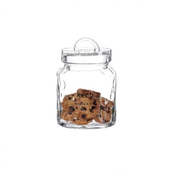 Стъклен буркан (бонбониера) за бонбони и сладкиши Danny Home, 8.4 х 12.4 х 18.4 cm,1225ml
