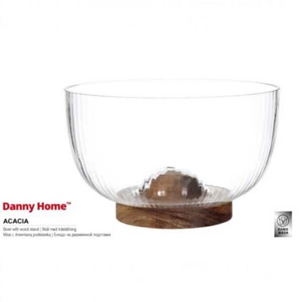 Стъклена купа за салата Danny Home, 23.4 х 12.4 cm 3870 ml
